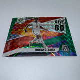 Bukayo Saka 2021 Mosaic UEFA Euro Give and Go Green Prizm