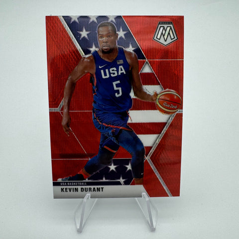 Kevin Durant 2019-20 Panini Mosaic Team USA TMALL Red Wave Prizm