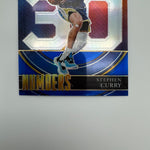 Stephen Curry 2021-22 Panini Select Numbers Blue Prizm