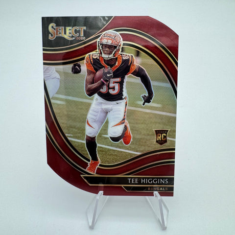 Tee Higgins 2020 Panini Select RC Red Prizm Die Cut