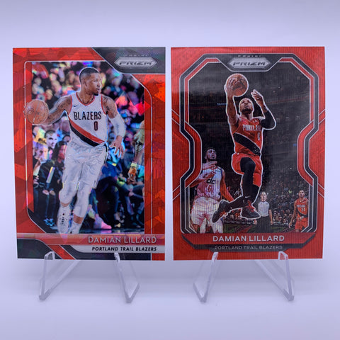 Damian Lillard 2018/2020 Panini Prizm Red Prizm Lot