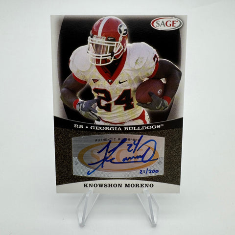 Knowshon Moreno 2009 SAGE Authentic Autograph Gold /200