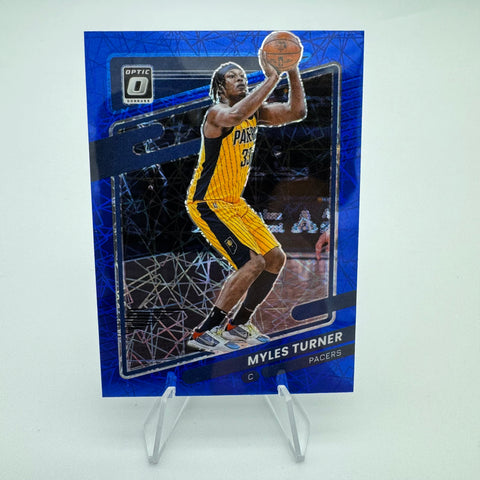 Myles Turner 2021-22 Panini Optic Blue Velocity Prizm