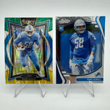 Penei Sewell 2021 Panini Select RC Green & Yellow Shock Prizm