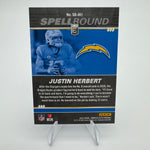 Justin Herbert 2022 Donruss Elite Spellbound Green Letter H