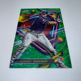 Corey Seager 2023 Topps Chrome Cosmic Green Space Dust Refractor /75