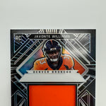 Javonte Williams 2021 Panini Obsidian RC Volcanic Material /100