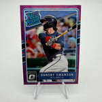 Dansby Swanson 2017 Panini Optic Rated Rookie Purple Prizm