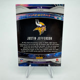 Justin Jefferson 2024 Panini Prizm Fireworks Green Wave Prizm