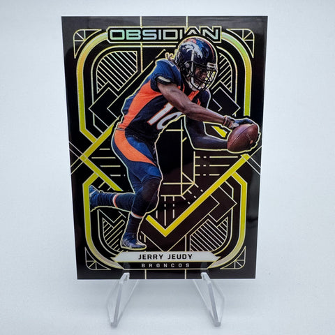 Jerry Jeudy 2021 Panini Obsidian Electric Etch Yellow /25