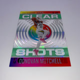 Donovan Mitchell 2020-21 Panini Illusions Clear Shots/Amazing Green Parallel