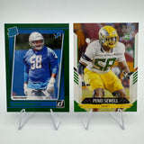 Penei Sewell 2021 Panini Donruss Rated Rookie Green Press Proof