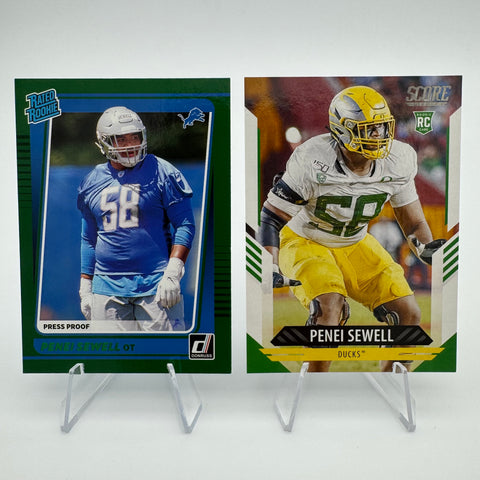 Penei Sewell 2021 Panini Donruss Rated Rookie Green Press Proof