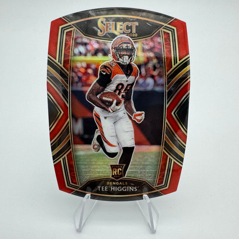 Tee Higgins 2020 Panini Select RC Red Prizm Die Cut