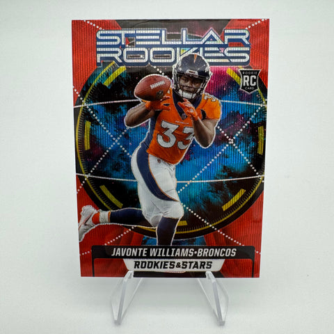 Javonte Williams 2021 Panini Rookies & Stars Stellar Rookies Red Scope Prizm
