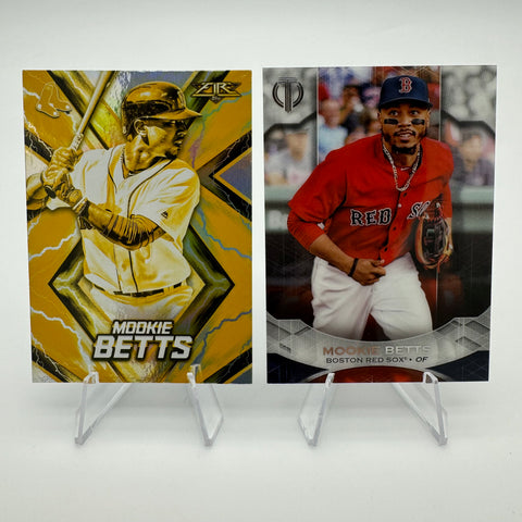 Mookie Betts 2017 Topps Fire Gold Minted