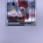 Bukayo Saka 2021 Topps Merlin Aqua Prism Refractor