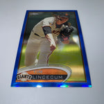 Tim Lincecum 2012 Topps Chrome Blue Refractor /199