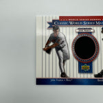 John Franco Derek Jeter 2002 Upper Deck Classic World Series Matchups Relic