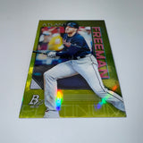 Freddie Freeman 2020 Bowman Platinum Chartreuse Parallel/Purple Prizm Lot