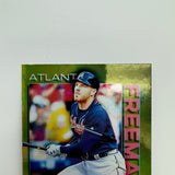 Freddie Freeman 2020 Bowman Platinum Chartreuse Parallel/Purple Prizm Lot