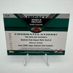 Marcus Trufant 2008 Topps Stadium Club Impact Relic