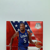 Kevin Durant 2019-20 Panini Mosaic Team USA TMALL Red Wave Prizm