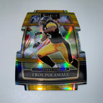 Troy Polamalu 2020 Panini Select Yellow Black Prizm Die Cut