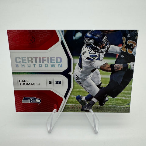 Earl Thomas III 2017 Panini Certified Shutdown Red /99