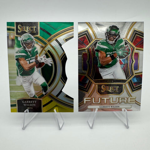 Garrett Wilson 2023 Panini Select Green Yellow Prizm