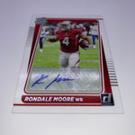 Rondale Moore 2021 Clearly Donruss Rated Rookie Auto