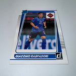 Giacomo Raspadori 2021-22 Donruss Road to Qatar Rated Rookie Green Laser Holo