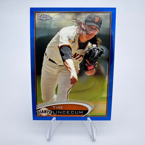 Tim Lincecum 2012 Topps Chrome Blue Refractor /199