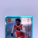 Bukayo Saka 2021 Topps Merlin Aqua Prism Refractor