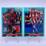 Zlatan Ibrahimovic/Antoine Griezmann 2022 Topps Merlin Aqua Prism Refractor