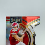 Travis Kelce 2023 Panini Select Red Yellow Prizm Die-Cut