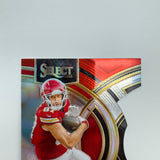 Travis Kelce 2023 Panini Select Red Yellow Prizm Die-Cut