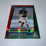 DeVonta Smith 2021 Panini Optic Rated Rookie Preview Red Green Prizm
