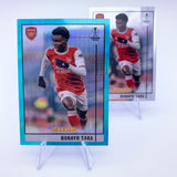 Bukayo Saka 2021 Topps Merlin Aqua Prism Refractor