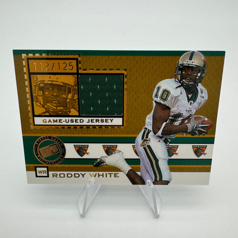 Roddy White 2005 Press Pass Authentics RC Game Worn Jereey Gold /125