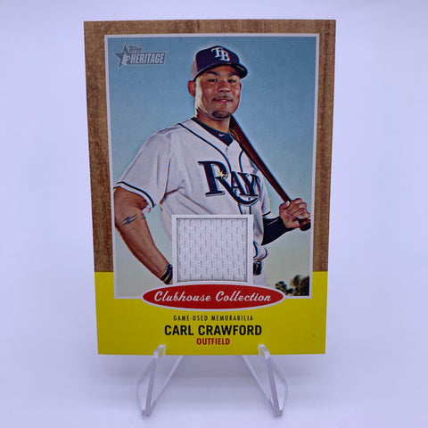 Carl Crawford 2011 Topps Heritage Clubhouse Collection Relic