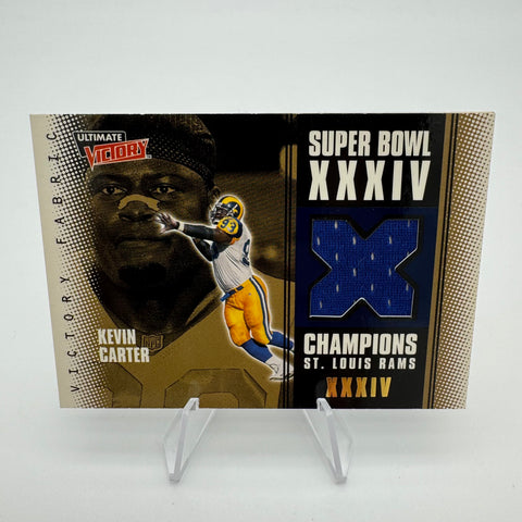 Kevin Carter 2000 Upper Deck Ultimate Victory Super Bowl XXXIV Victory Fabric