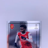 Bukayo Saka 2021 Topps Merlin Aqua Prism Refractor