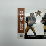 Marshall Faulk Mark Bulger 2004 Leaf Rookies & Stars Ticket Masters Bronze /1250