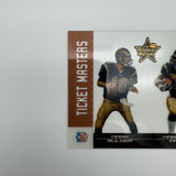 Marshall Faulk Mark Bulger 2004 Leaf Rookies & Stars Ticket Masters Bronze /1250