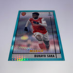 Bukayo Saka 2021 Topps Merlin Aqua Prism Refractor