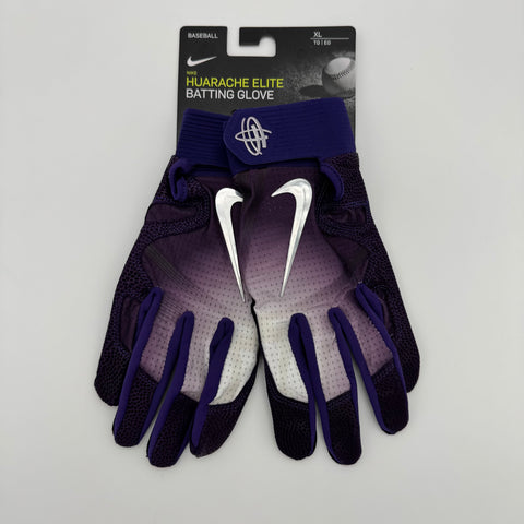 Nike Huarache Elite Batting Glove Purple/Grey