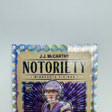 JJ McCarthy 2024 Panini Mosaic RC Notoriety Silver Prizm