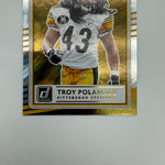 Troy Polamalu 2020 Panini Select Yellow Black Prizm Die Cut