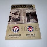 Alex Rodriguez/Sammy Sosa 2003 Fleer Box Score Press Clippings /250